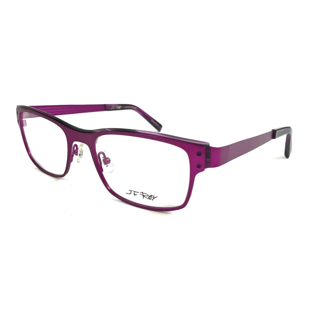 J.F. Rey Eyeglasses Frames JF2553 7575 Matte Purple Horn Rectangular 52-19-140